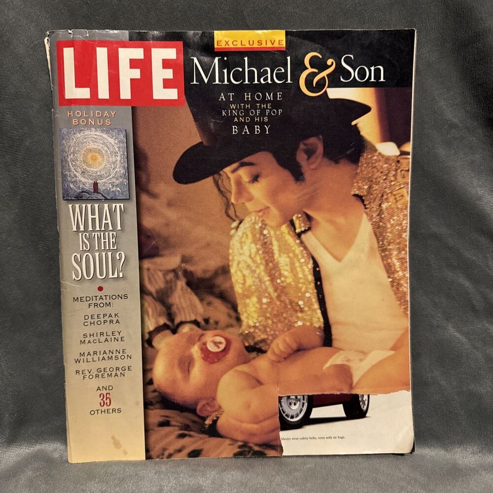 Life Magazine December 1997 King of Pop Michael Jackson & Son at Home